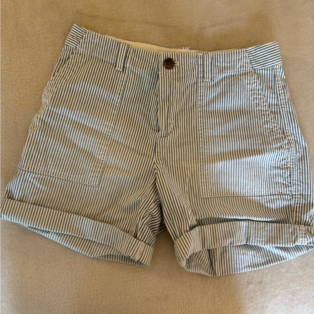 Blue Pinstripe GAP Chino Shorts